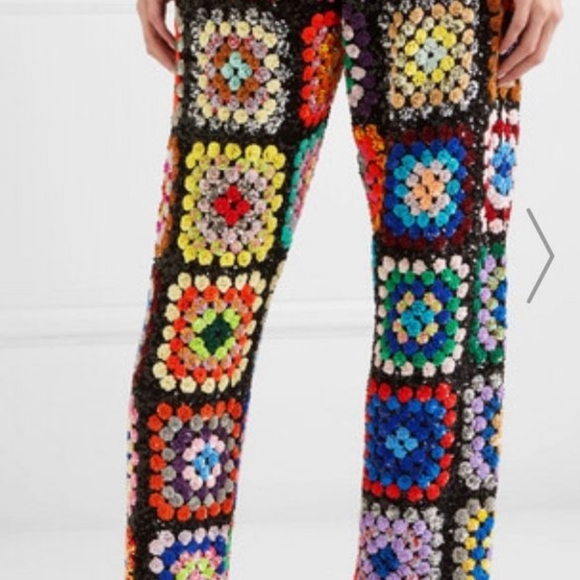 Granny square vintage style crochet pants and top - Picture 7 of 8
